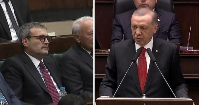 Erdoğan, Ünal'ı parti grubunda onore etti