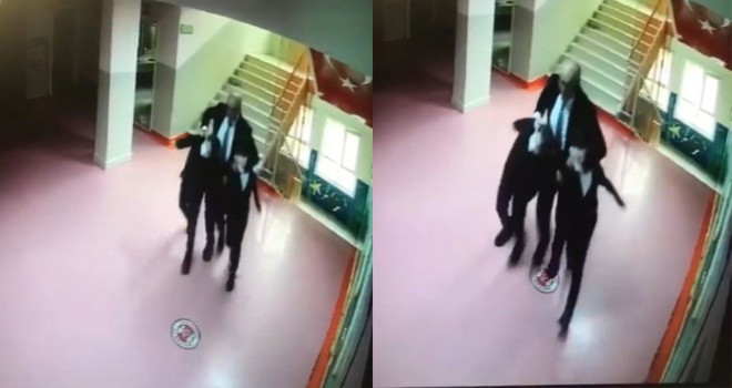 Kadıköy'de okul müdürünün öğrencilere şiddet uyguladığı anlar kamerada