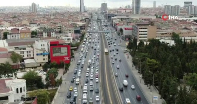 İstanbul'da trafik yoğunluğu