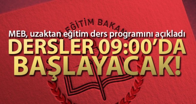 MEB, uzaktan eğitim ders programını açıkladı