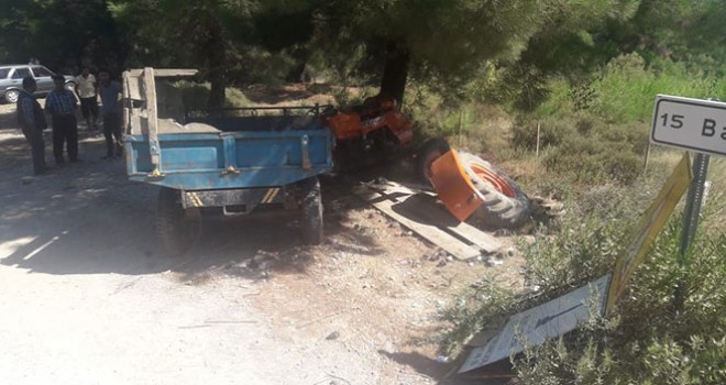 Traktör şarampole uçtu: 2 kişi hayatını kaybetti, 3 hayvan telef oldu