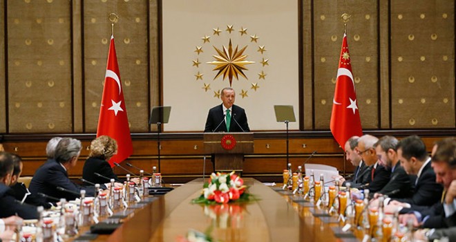 Cumhurbaşkanı Erdoğan, ABD'li şirketlerin Türkiye temsilcilerini kabul etti