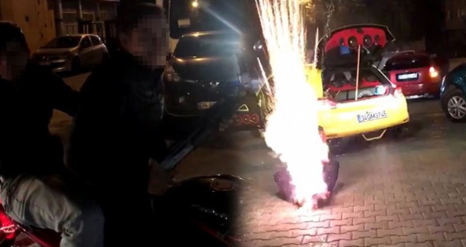  İstanbul'da asker uğurlama eğlencelerinde dehşete düşüren görüntüler kamerada