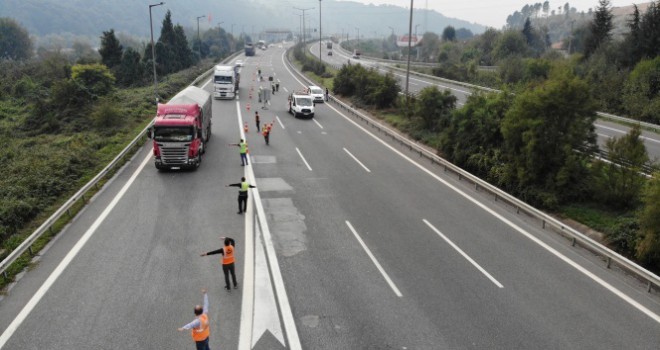 TEM Otoyolu Bolu Dağı yol çalışması nedeniyle kapatıldı