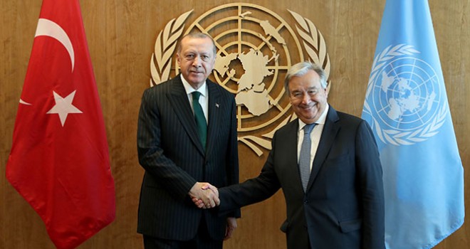 Cumhurbaşkanı Erdoğan,Guterres görüşmesi başladı