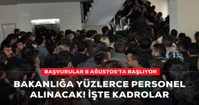 Gençlik ve Spor Bakanlığı bin 17 personel alacak!