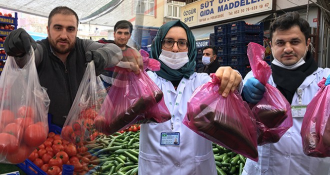 Pazar tezgahlarında korona virüs önlemi, seç al dönemi bitti