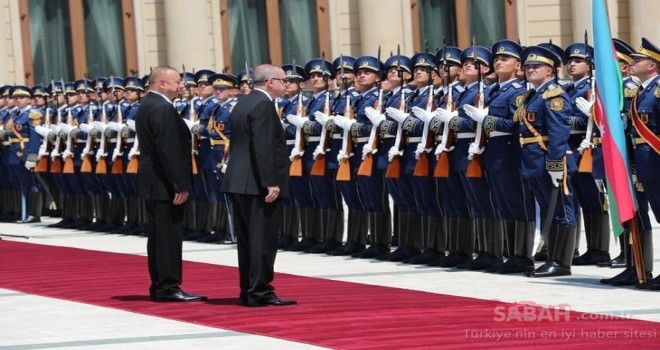 Erdoğan Azerbaycan'da böyle karşılandı