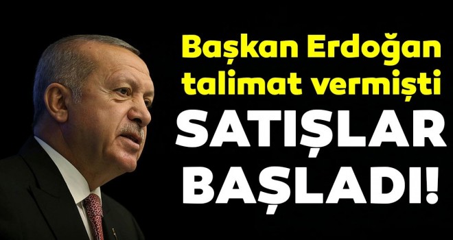 Başkan Erdoğan’ın talimatıyla startı verilen projede satışlar başladı!