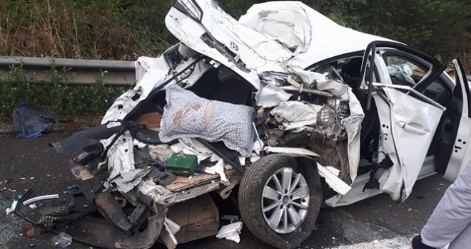  TEM Otoyolunda zincirleme trafik kazası: 6 yaralı