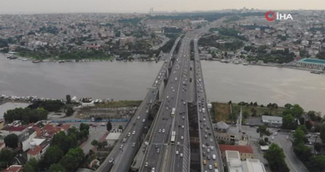 Normalleşme sonrası Haliç Köprüsü'nde trafik yoğunluğu arttı