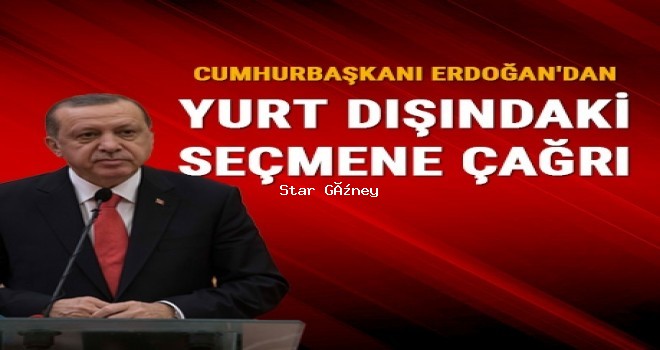 Erdoğan'dan yurt dışındaki seçmene çağrı