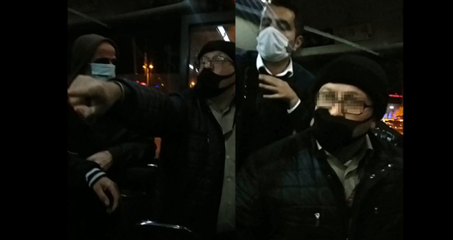 İETT otobüsünde maske tartışması kamerada