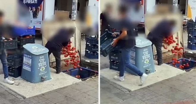 Bakanlık, domatesi çöpe döken marketin cezasını kesti