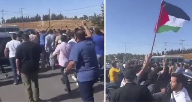 Ürdünlüler, Filistinlilere destek için İsrail sınırına doğru yürüyüşe geçti