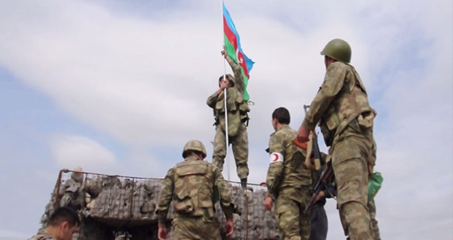 Milli kahraman Mubariz İbrahimov'un imha ettiği karakola Azerbaycan bayrağı dikildi