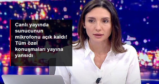 Canlı yayında sunucunun mikrofonu açık kaldı! Tüm özel konuşmaları yayına yansıdı