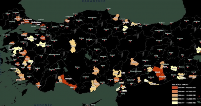 İşte il potansiyeli olan 67 ilçe