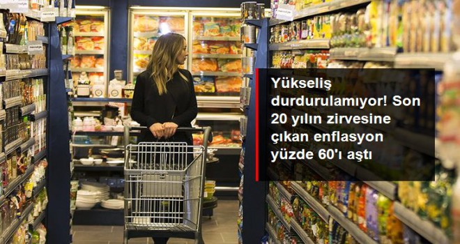 Enflasyon martta yüzde 5,46 artarken, yıllık bazda yüzde 61,14 oldu