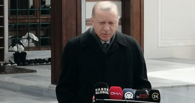 Cumhurbaşkanı Erdoğan'dan cuma namazı çıkışı açıklamalar!