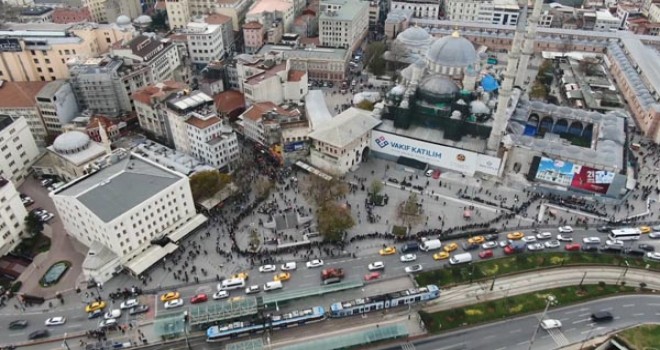 'Umut kuyruğu' havadan görüntülendi