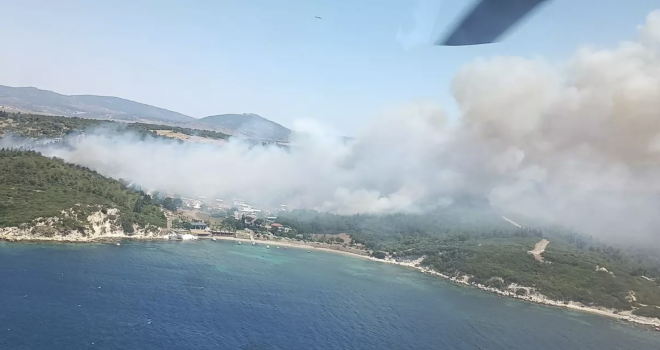 İzmir'in iki ilçesinde orman yangınları!