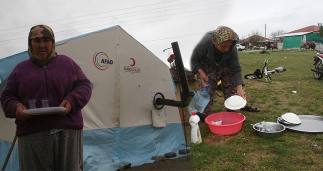 Deprem bölgesindeki çadırlarda zorlu yaşam mücadelesi devam ediyor