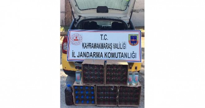Kahramanmaraş'ta 80 şişe kaçak içki ele geçirildi