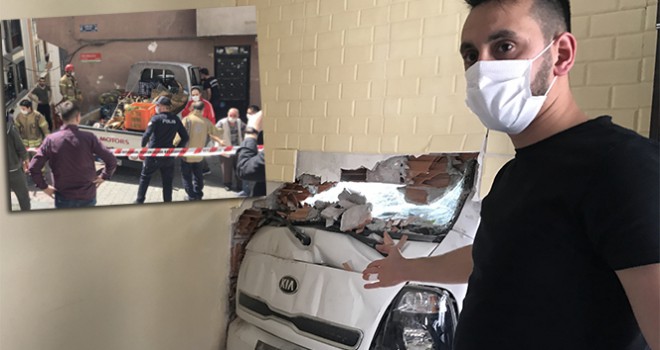 İstanbul'da dehşet anları: Kamyonet yatak odasına daldı