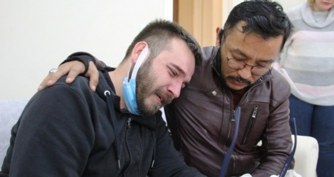 Antalya'da asansör yüzünden darp edilen terör gazisinin gözyaşları