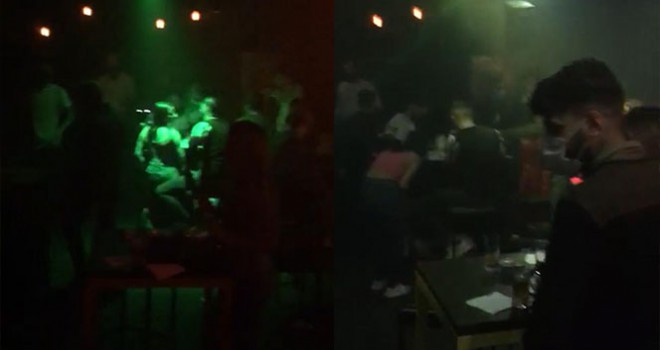 Beyoğlu'nda tedbirleri hiçe sayan kaçak gece kulübüne korona baskını