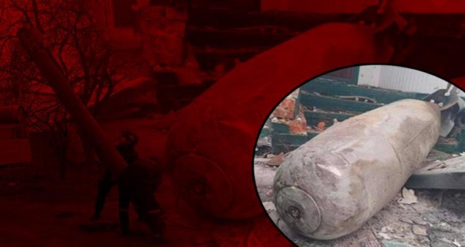 Çernihiv'in göbeğinde 500 kiloluk devasa bomba