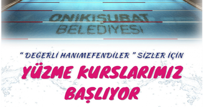 Onikişubat Belediyesi’nin kadınlara özel yüzme kursu