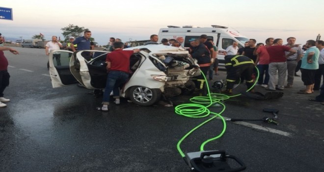 Karadeniz Sahil Yolu'nda trafik kazası