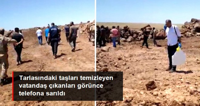 Taşların temizlendiği tarlada insan kafatası ve kemikleri bulundu