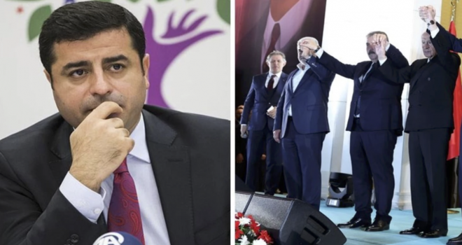 Zekeriya Yapıcıoğlu ile Mustafa Destici'nin el ele poz vermesi Demirtaş'ı rahatsız etti