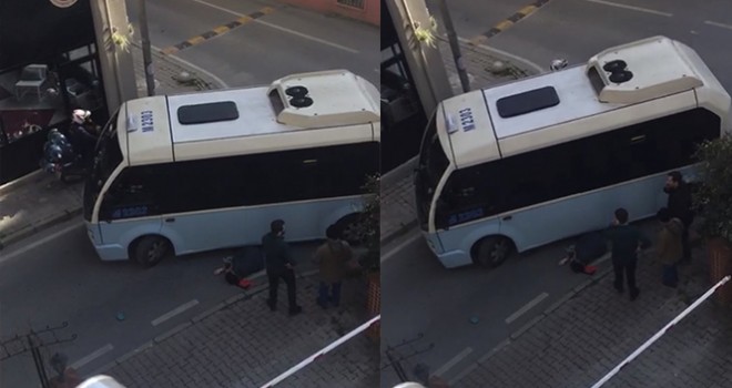  Kadıköy'de hatlı minibüs dehşeti kamerada