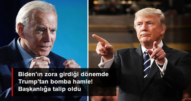 Biden'ın zora girdiği dönemde Trump'tan bomba hamle! Başkanlığa talip oldu