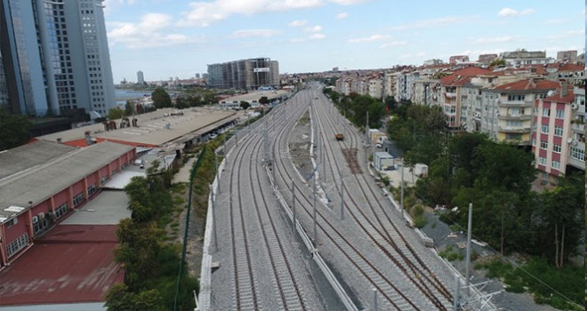 Halkalı-Gebze ,banliyö hattı havadan görüntülendi