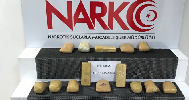 Odunluktan 9.5 kilo eroin çıktı