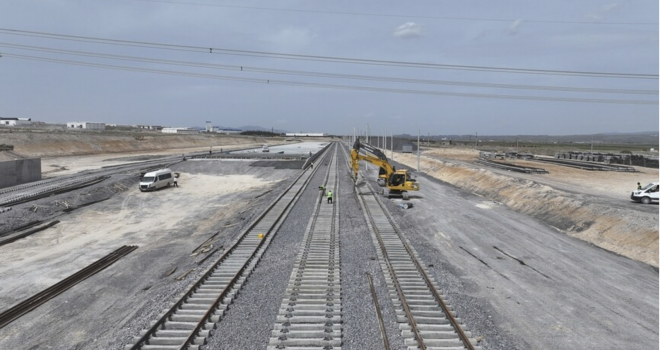 Demir yolu lojistik merkezinin yüzde 70'i tamamlandı