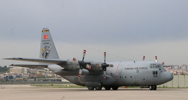  ABD'ye gönderilen yardım malzemelerini taşıyan uçak havalandı