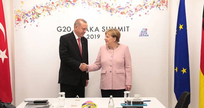 Cumhurbaşkanı Erdoğan, Merkel ile görüştü