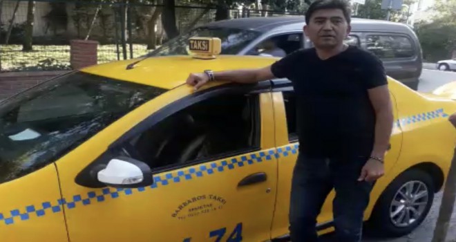 Taksim'de taksiciden yabancı uyruklu gence insanlık örneği