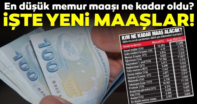  En düşük memur maaşı ne kadar oldu? İşte yeni memur maaşları!