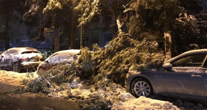 İstanbul'da kar kalınlığı 30 santimetreye çıktı, 7 çatı çöktü, 106 araç zarar gördü