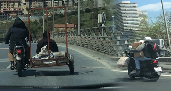 İstanbul trafiğinde 'pes' dedirten tehlikeli yolculuk kamerada