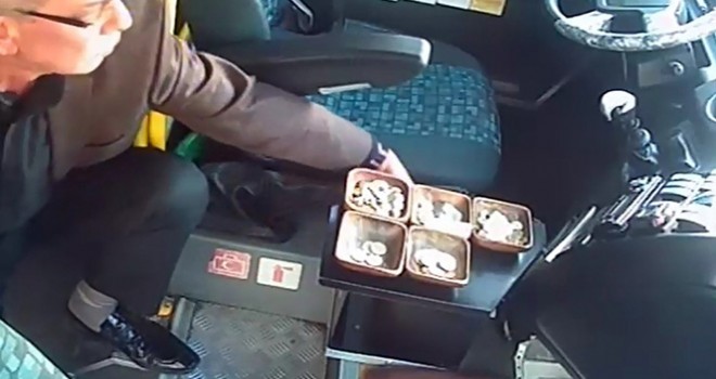 Yolcu dolu minibüste hırsızlık kamerada