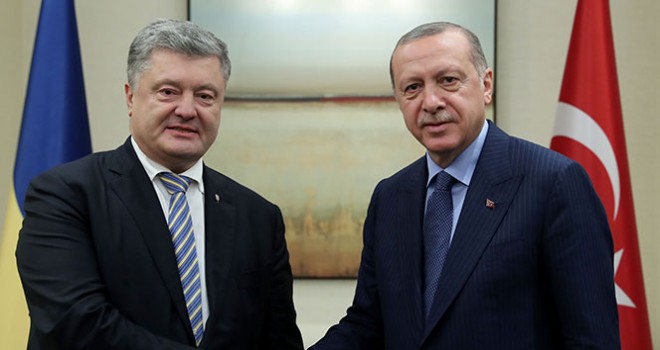 Cumhurbaşkanı Erdoğan, Ukrayna Cumhurbaşkanı, Poroşenko ile görüştü