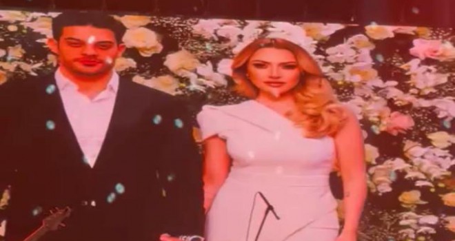 Hadise ve Mehmet Dinçerler'in düğün töreninden ilk kare!